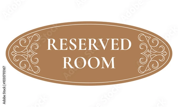 Obraz Conference room reserved sign template. - Vector.