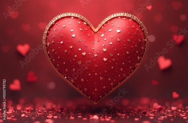 Obraz red hearts background