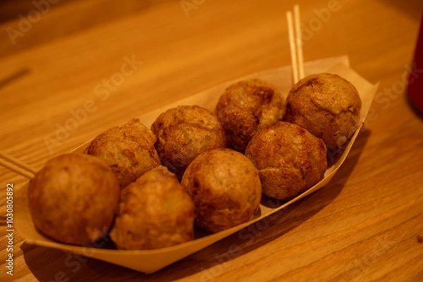Obraz Takoyaki, a Japanese snack