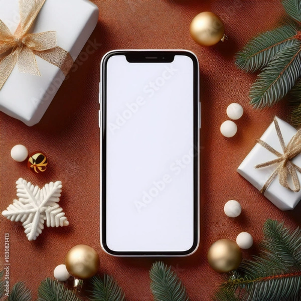 Obraz Christmas Smartphone Mockup