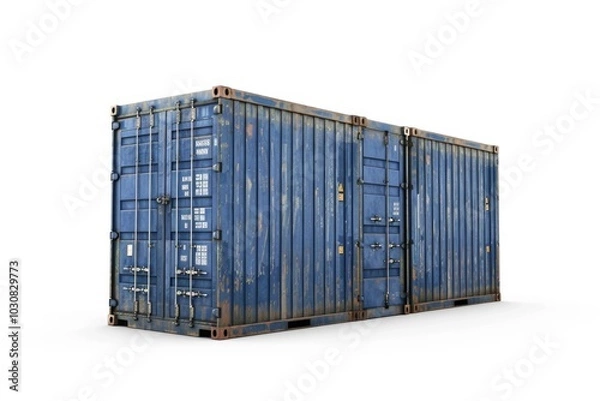 Fototapeta Blue Cargo Container