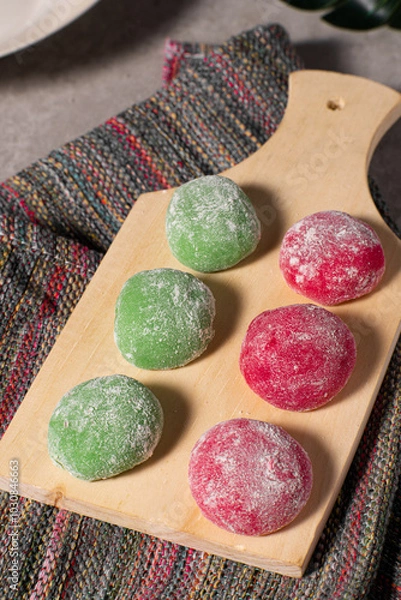 Obraz Chewy mochi cake, has a sweet and savory taste