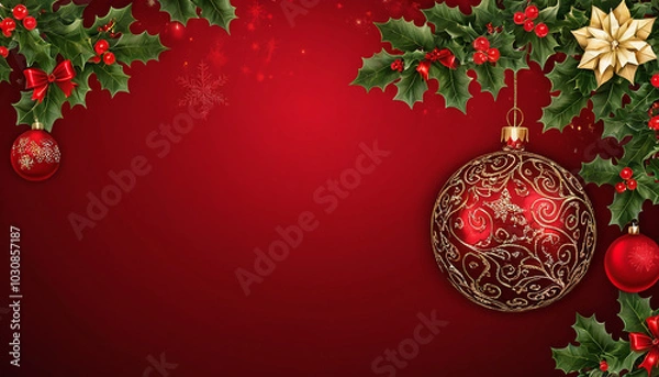 Obraz Red Christmas Background