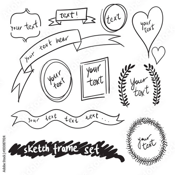 Obraz Frame sketch set