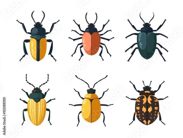 Fototapeta set of insects