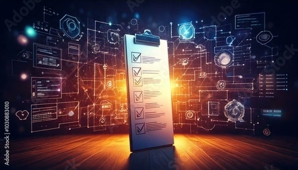 Fototapeta Digital Checklist