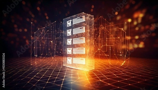 Fototapeta Digital Checklist