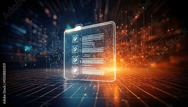 Obraz Digital Checklist
