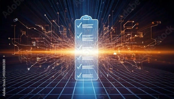 Obraz Digital Checklist