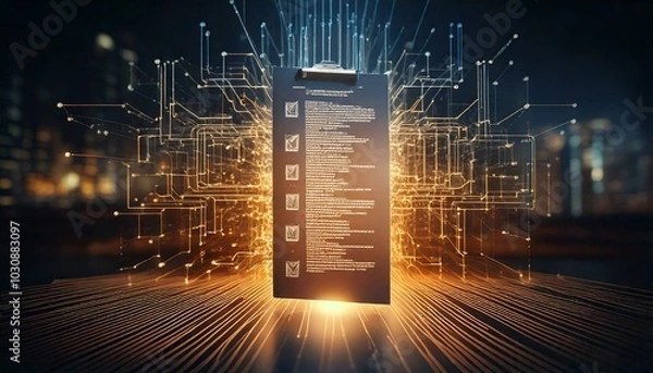 Fototapeta Digital Checklist