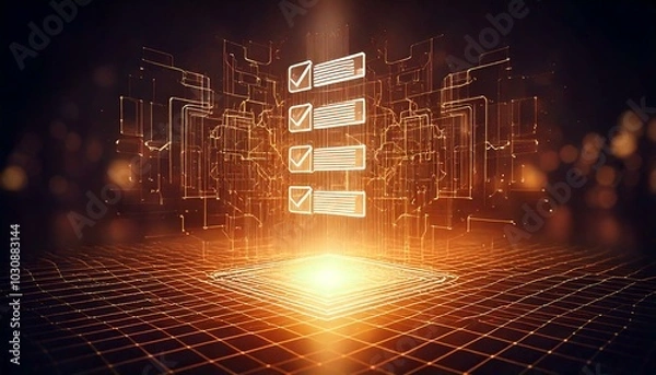 Obraz Digital Checklist