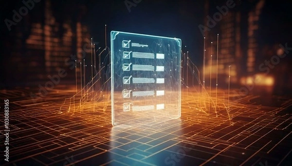 Obraz Digital Checklist