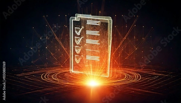 Obraz Digital Checklist