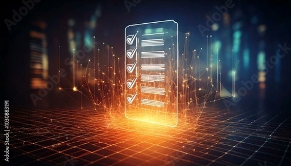 Obraz Digital Checklist
