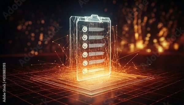 Obraz Digital Checklist