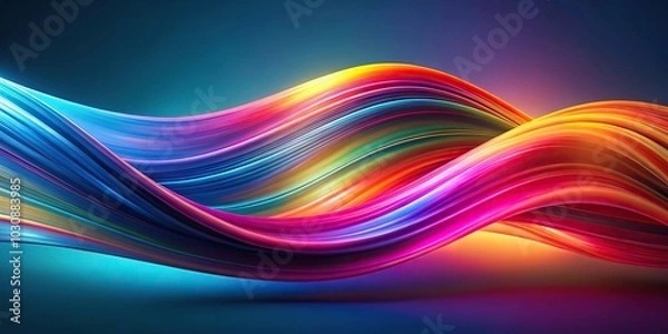 Fototapeta abstract colourful wave background with futuristic elements