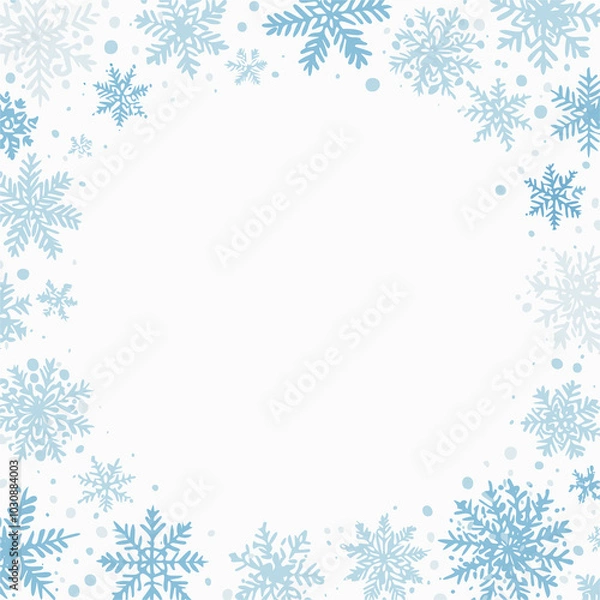 Obraz Snowflakes winter frame- border.