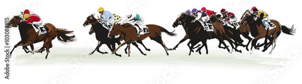 Fototapeta Horse racing