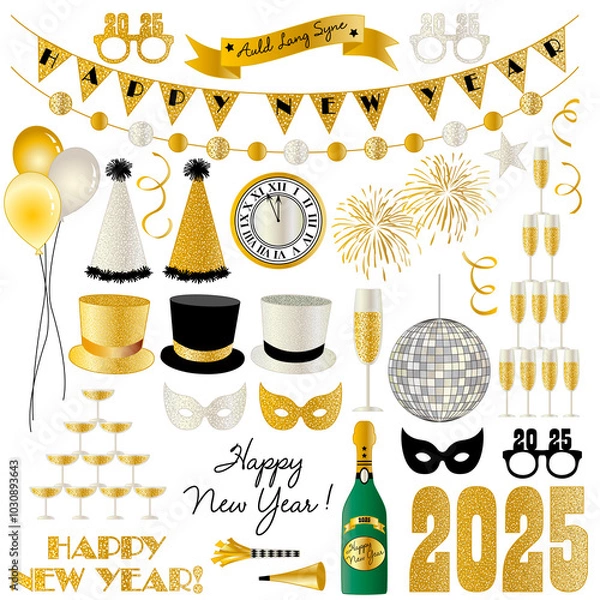 Obraz 2025 New Years Eve Vector Graphics