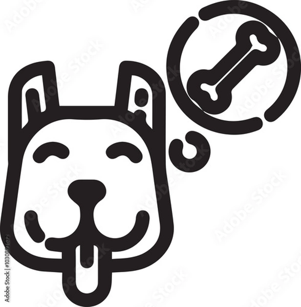 Fototapeta Dog icon symbol vector image illustration
