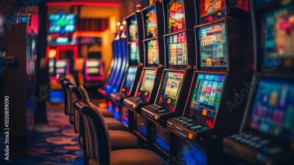 Fototapeta Quantumthemed slot machine with dynamic symbols and bonus games