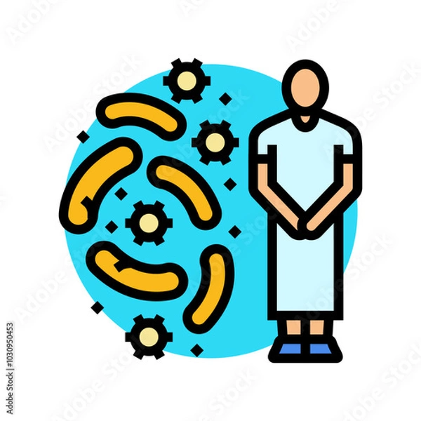 Fototapeta sexually transmitted infections color icon vector. sexually transmitted infections sign. isolated symbol illustration