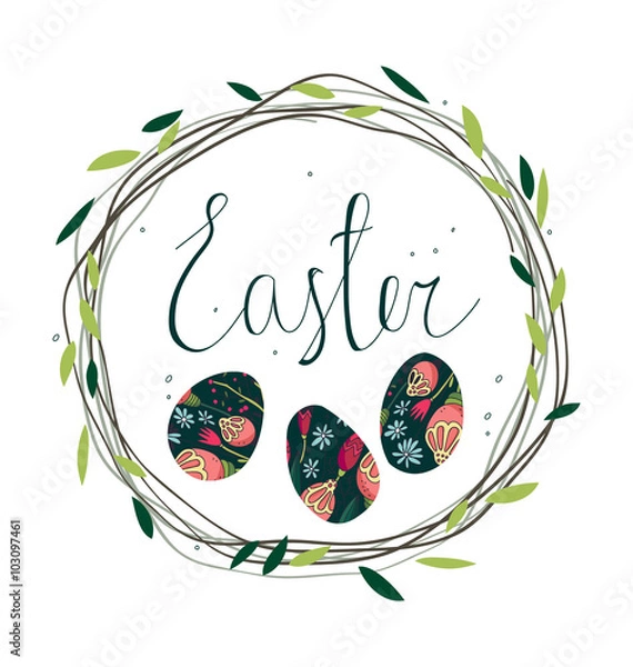 Obraz easter frame card