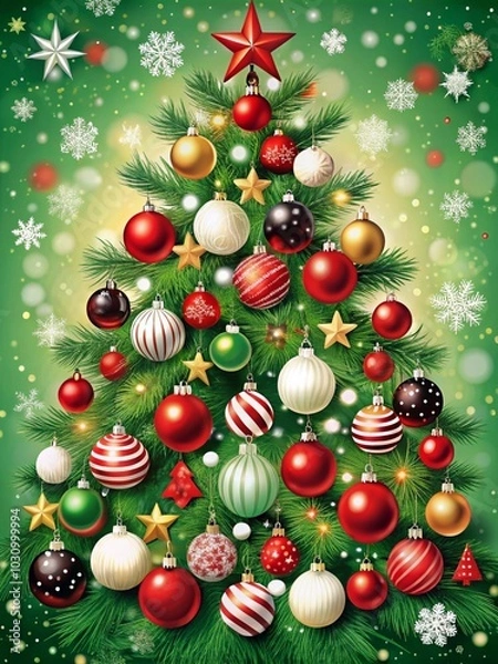 Obraz christmas tree decorations