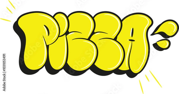 Obraz Pizza flop, graffiti style