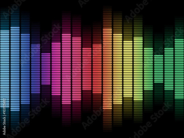Obraz Rainbow Equalizer Wave