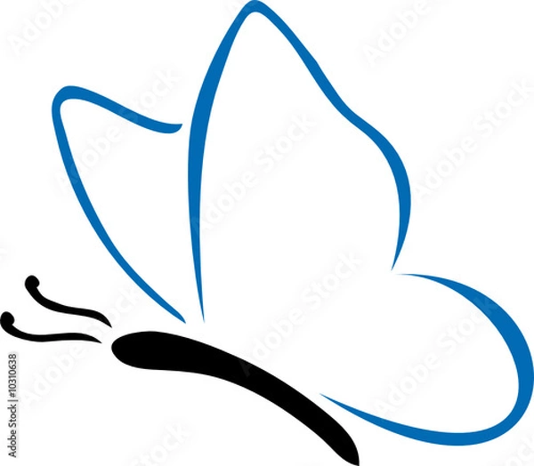 Obraz Dessin de papillon bleu