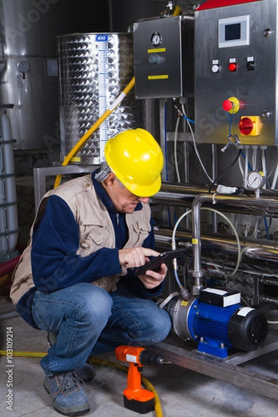Obraz repairman at maintenance work