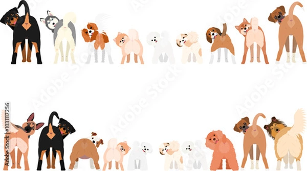 Obraz dogs row and group bundle