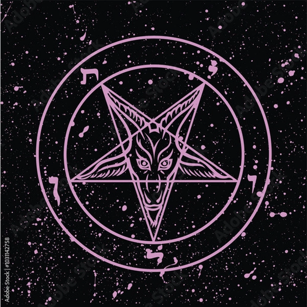 Obraz Sigil of Baphomet, pattern, background