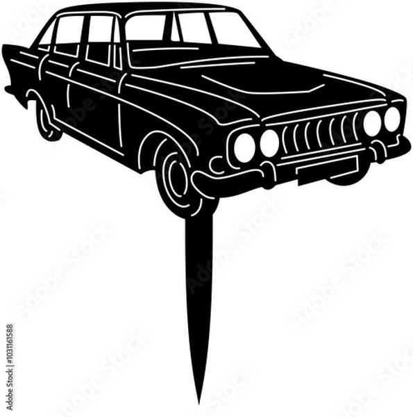 Fototapeta cars garden stack