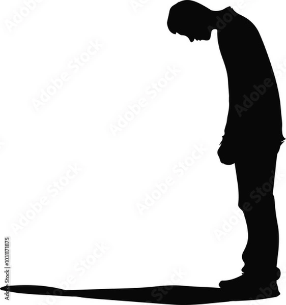 Obraz 좌절, 절망, 고독, 감정 표현 실루엣 벡터	