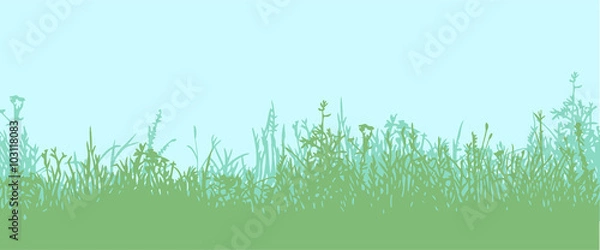 Obraz Grass. Horizontal seamless pattern 