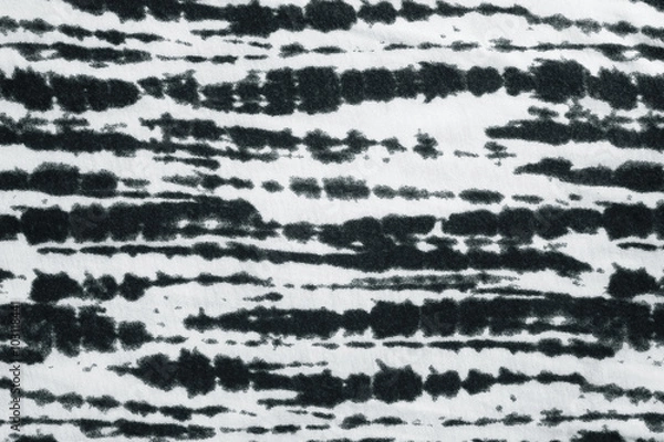 Fototapeta Abstract texture black and white on fabric background