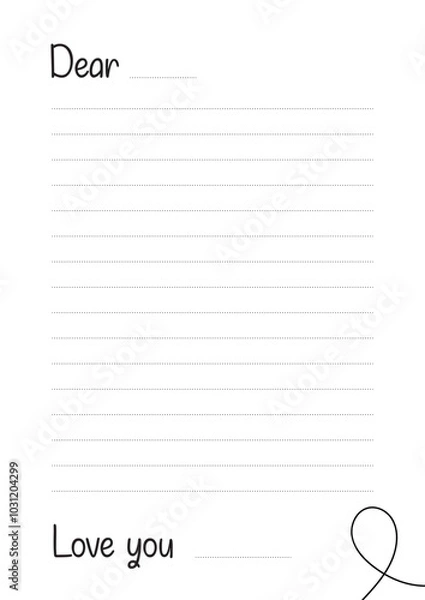 Obraz letter template for a dear person