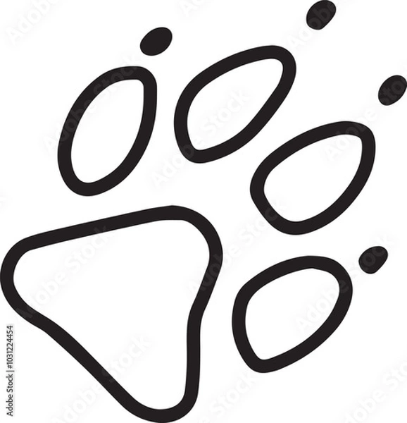 Fototapeta Dog icon symbol vector image illustration
