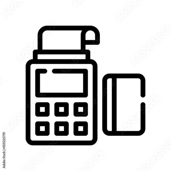 Fototapeta cashless line icon