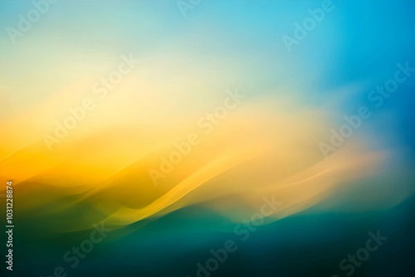 Fototapeta Abstract Background with Blue, Yellow, and Green Gradient