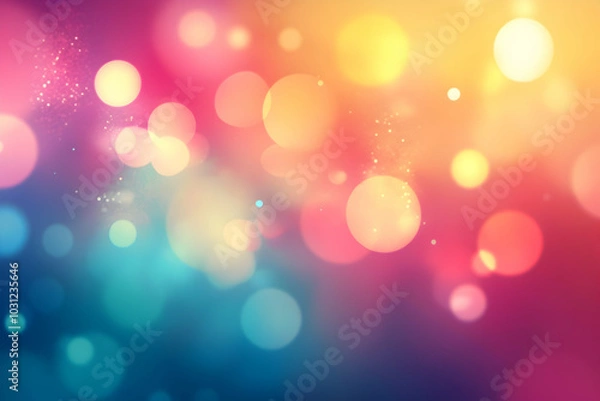 Fototapeta Abstract Background with Colorful Bokeh Lights