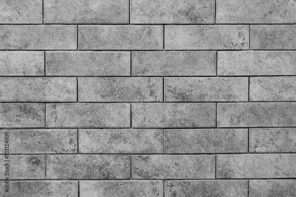 Fototapeta Grey brick tile wall background
