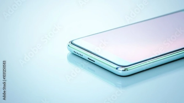 Obraz Modern Smartphone on Sleek Surface Background