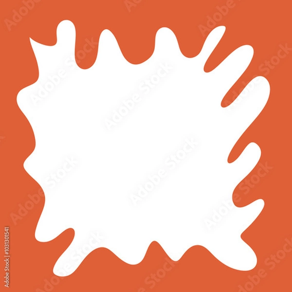 Obraz Orange Frame Hollow Background