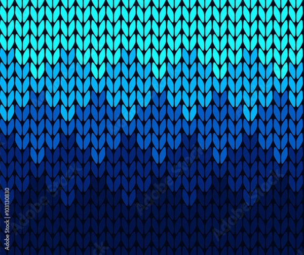 Fototapeta Seamless gradient knitting pattern