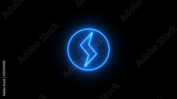 Fototapeta Thunderbolt Energy Symbol Set: Powerful Lightning Icons in Black and White Cartoon Style – Flash, Volt, Storm, Shock, and Speed Elements with Vibrant, Simple Design for Logos, Climate Concepts.