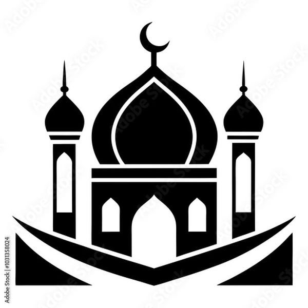 Fototapeta taj mahal vector illustration