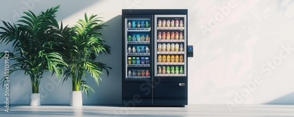Fototapeta Modern Vending Machine in a Minimalist Setting